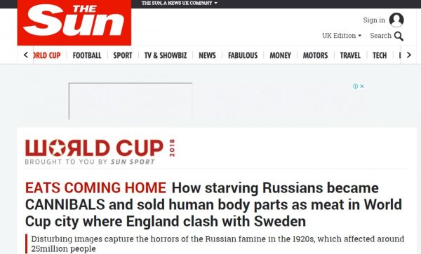 «Берегитесь голодающих русских»: британские журналисты назвали жителей Самары каннибалами